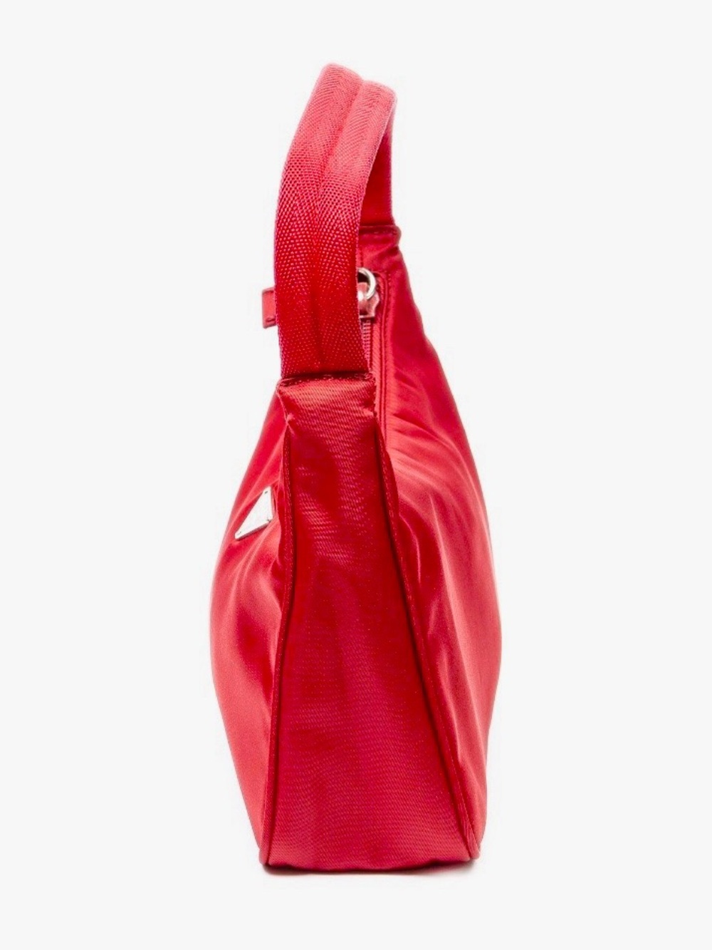 Prada⭐️Tessuto Mini Bag.. Bright Red Nylon Hobo Shoulder Bag - Picture 4 of 16